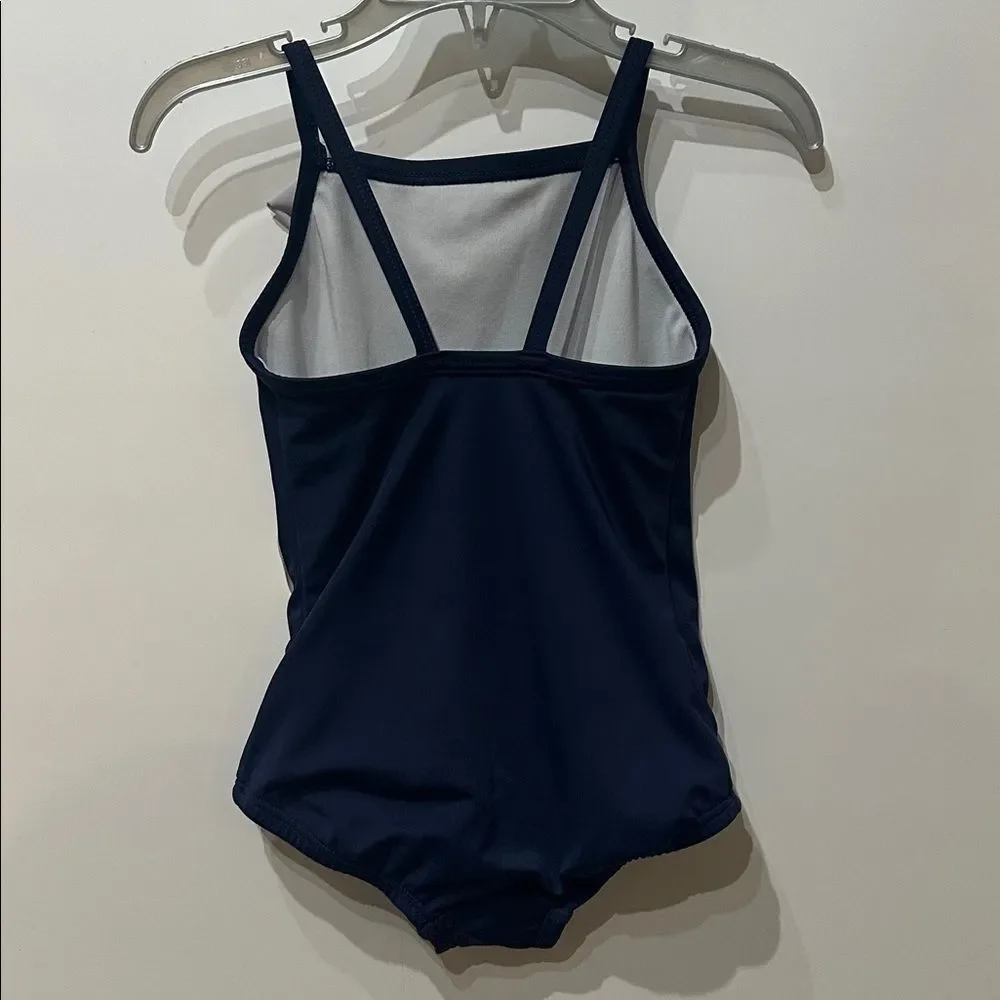 Hanna Andersson Unicorn Ruffle One Piece Sunblock Size 80 18-24 M Navy